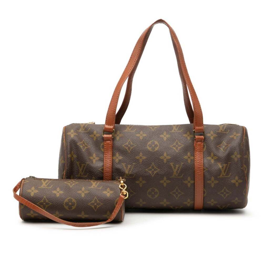 LOUIS VUITTON Authentic Brown Monogram Leather Papillon 30 Shoulder Bag - Picture 7 of 7